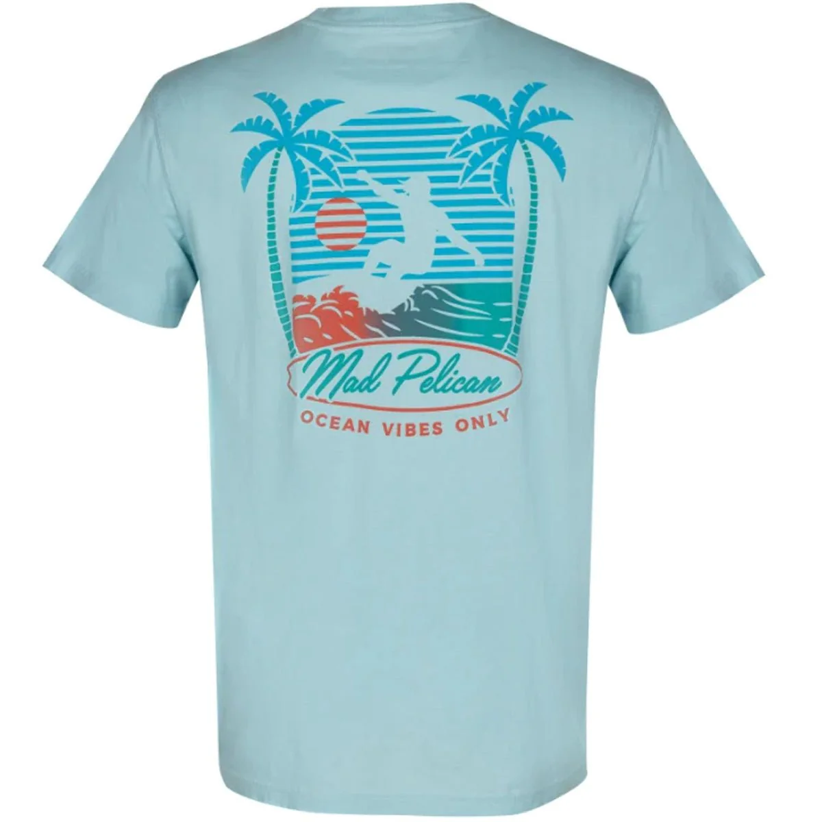Mad Pelican Ocean Vibes Surfer Perfection Graphic T-Shirt - Crystal Blue - Image 2