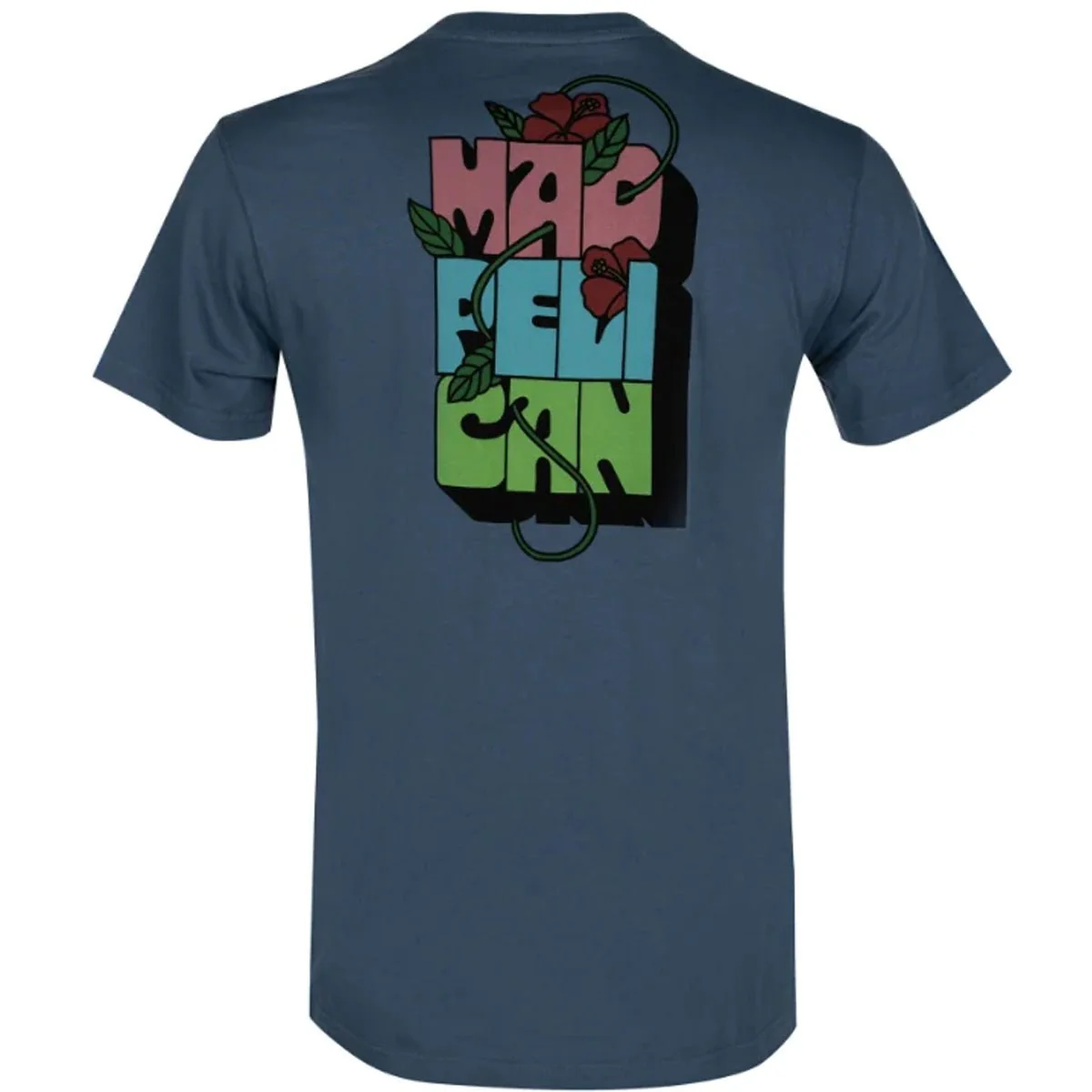 Mad Pelican Roses and Black Logo Perfection Graphic T-Shirt - Bering Sea - Image 2