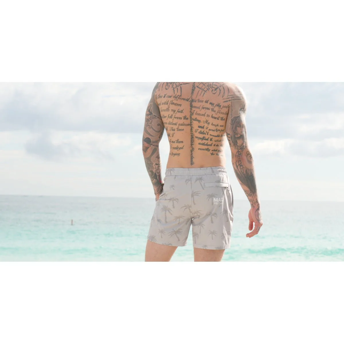 Mad Pelican Scratchy Palms Jeremiah's Trunk Shorts - Vapor Blue - Image 2