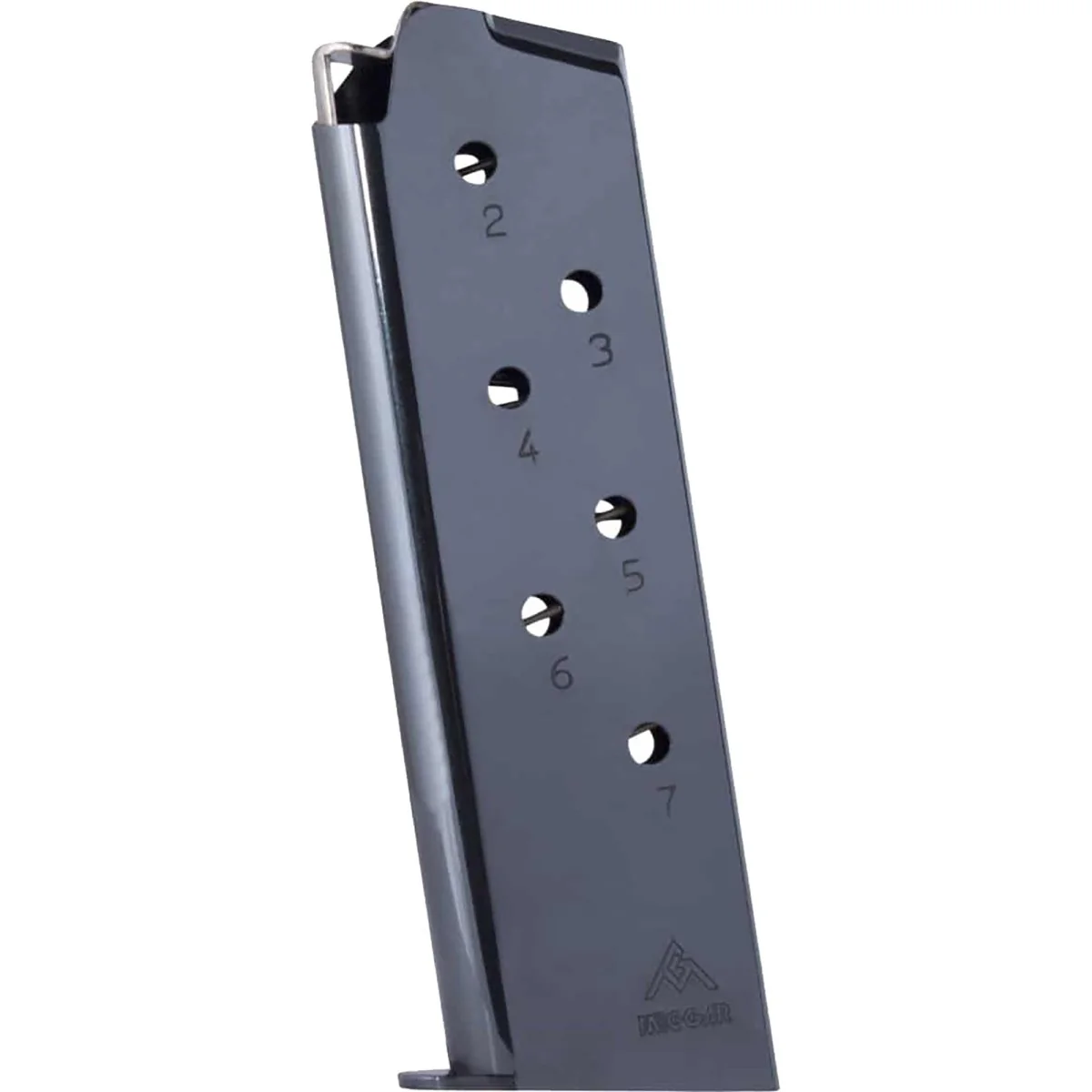 Mec-Gar 7-Round Magazine for 1911 Full Size .45 ACP MGCG4507B Blued Coating