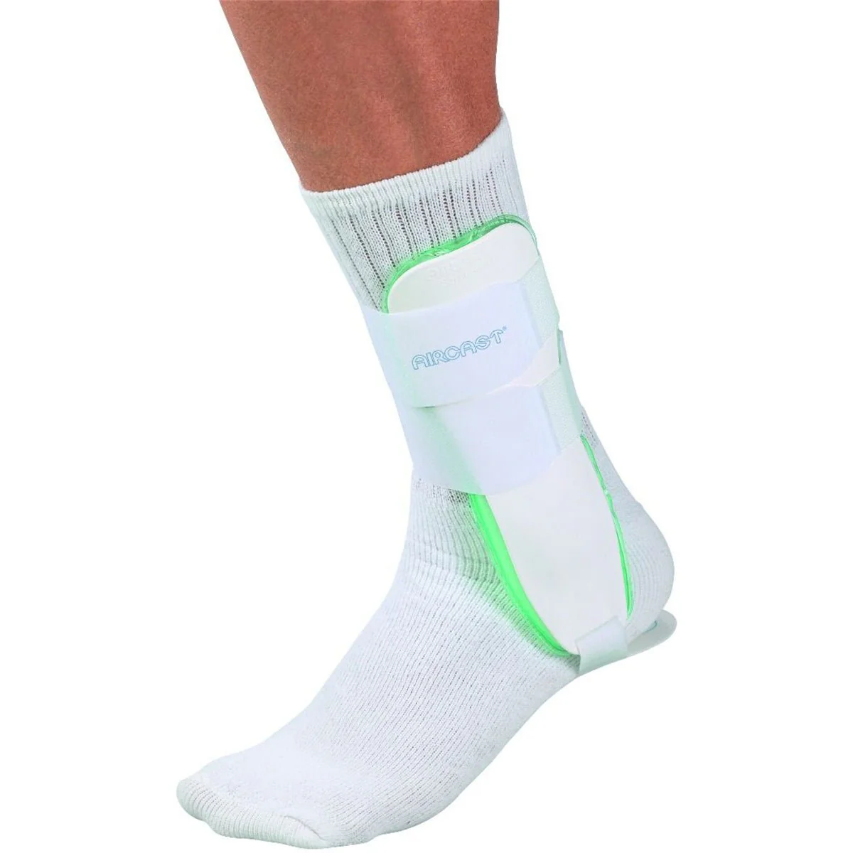 Mueller Aircast Sport Ankle Support Brace - White/Green - Image 2