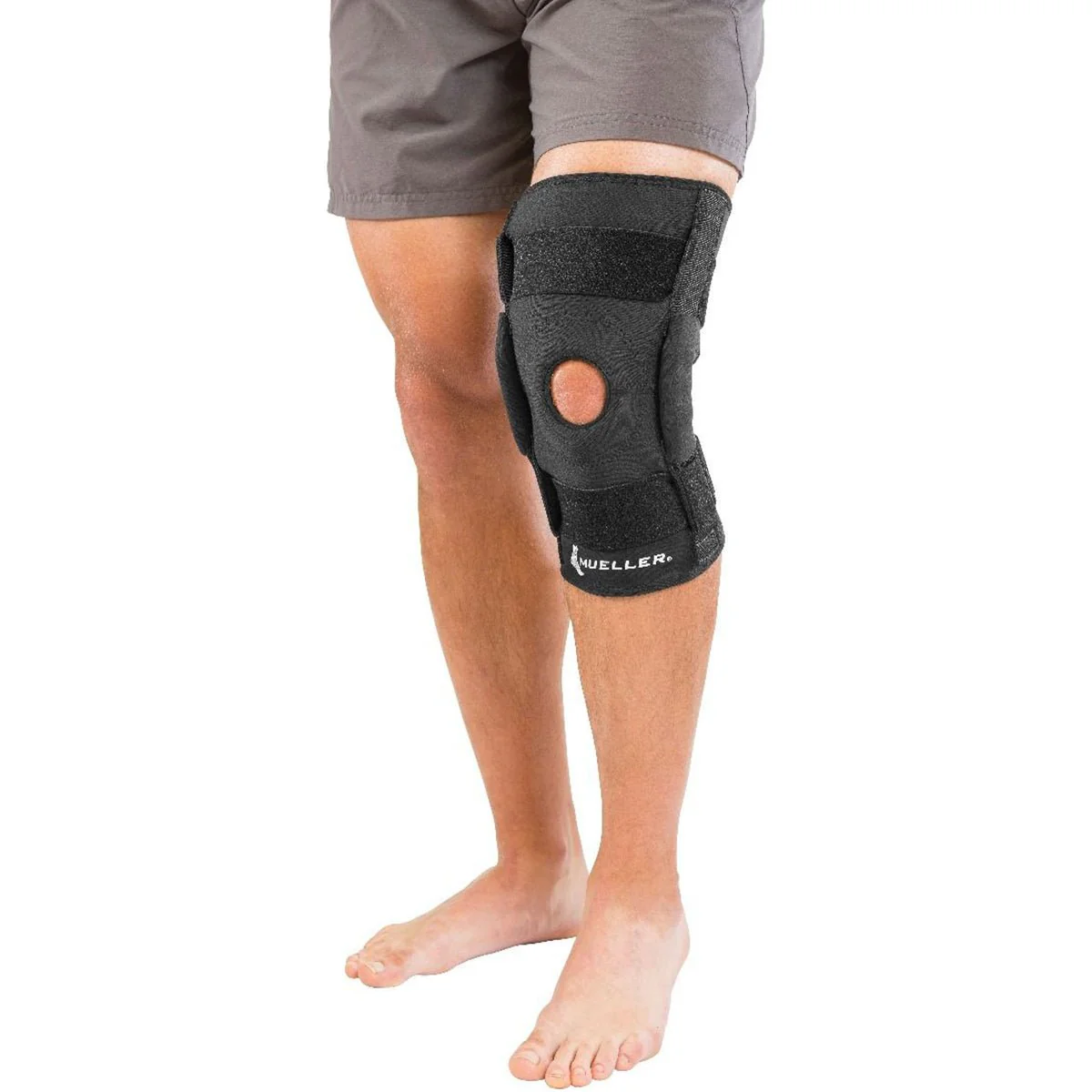 Mueller Hinged Wraparound Knee Support Brace - Black - Image 2