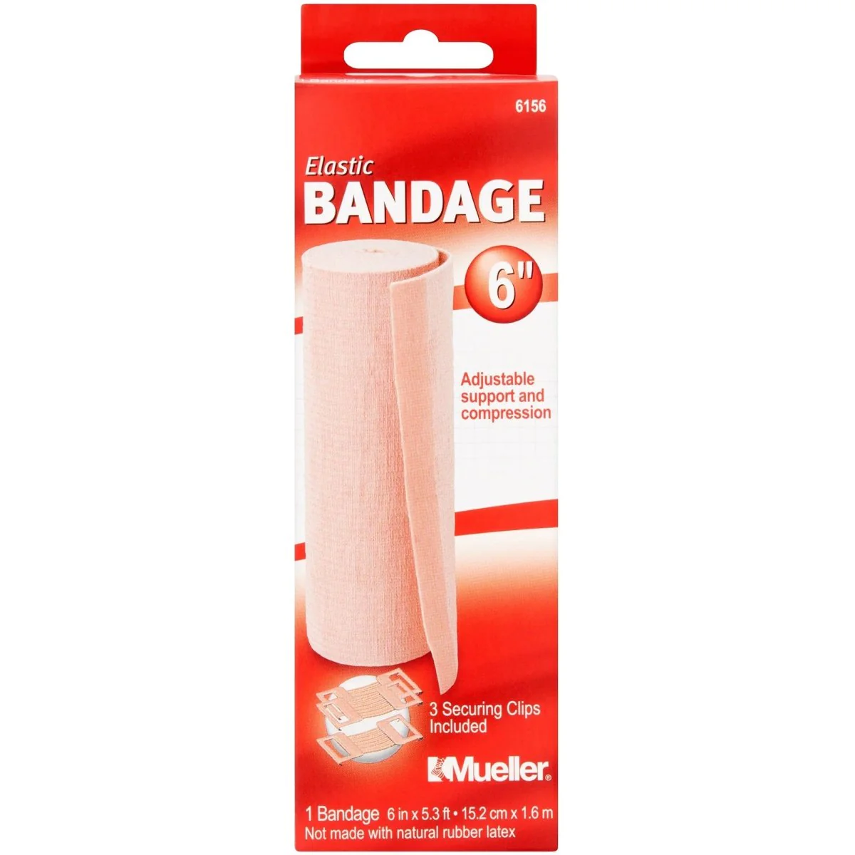 Mueller Sports Medicine Sports Care Elastic Bandage - 6" x 5.3' - Beige