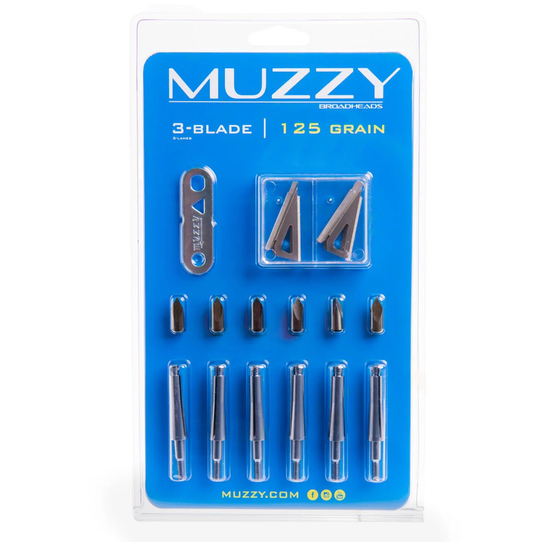 Muzzy 3-Blade Screw-In Broadhead 6-Pack - 125 Grain