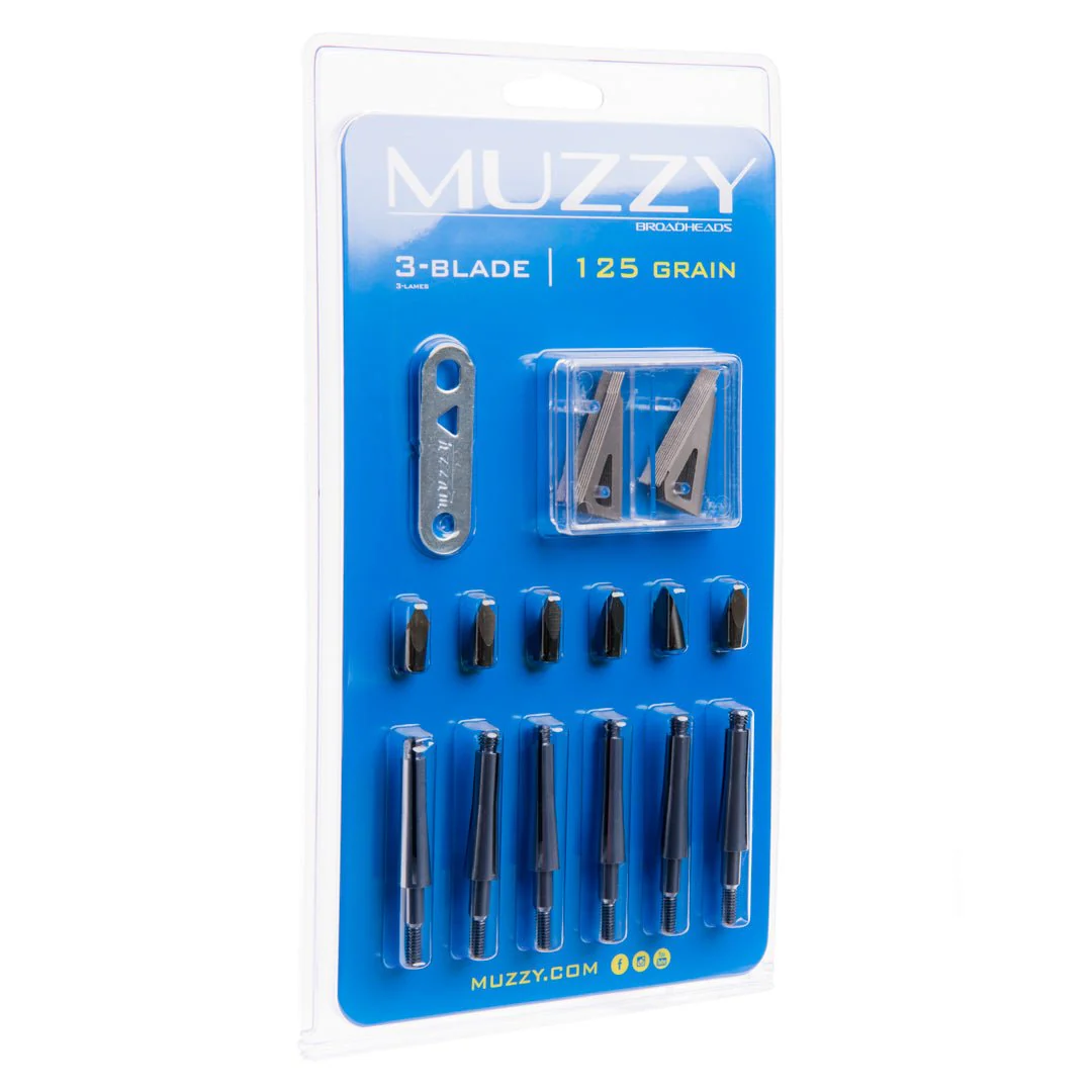 Muzzy 3-Blade Screw-In Broadhead 6-Pack - 125 Grain - Image 2