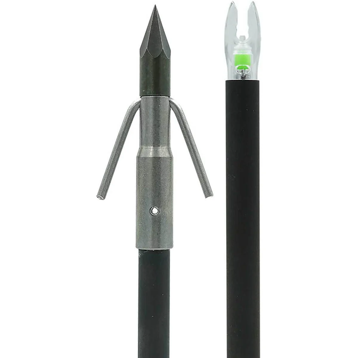 Muzzy Lighted Gar Point Carbon Composite Fish Arrow with Green X Nock