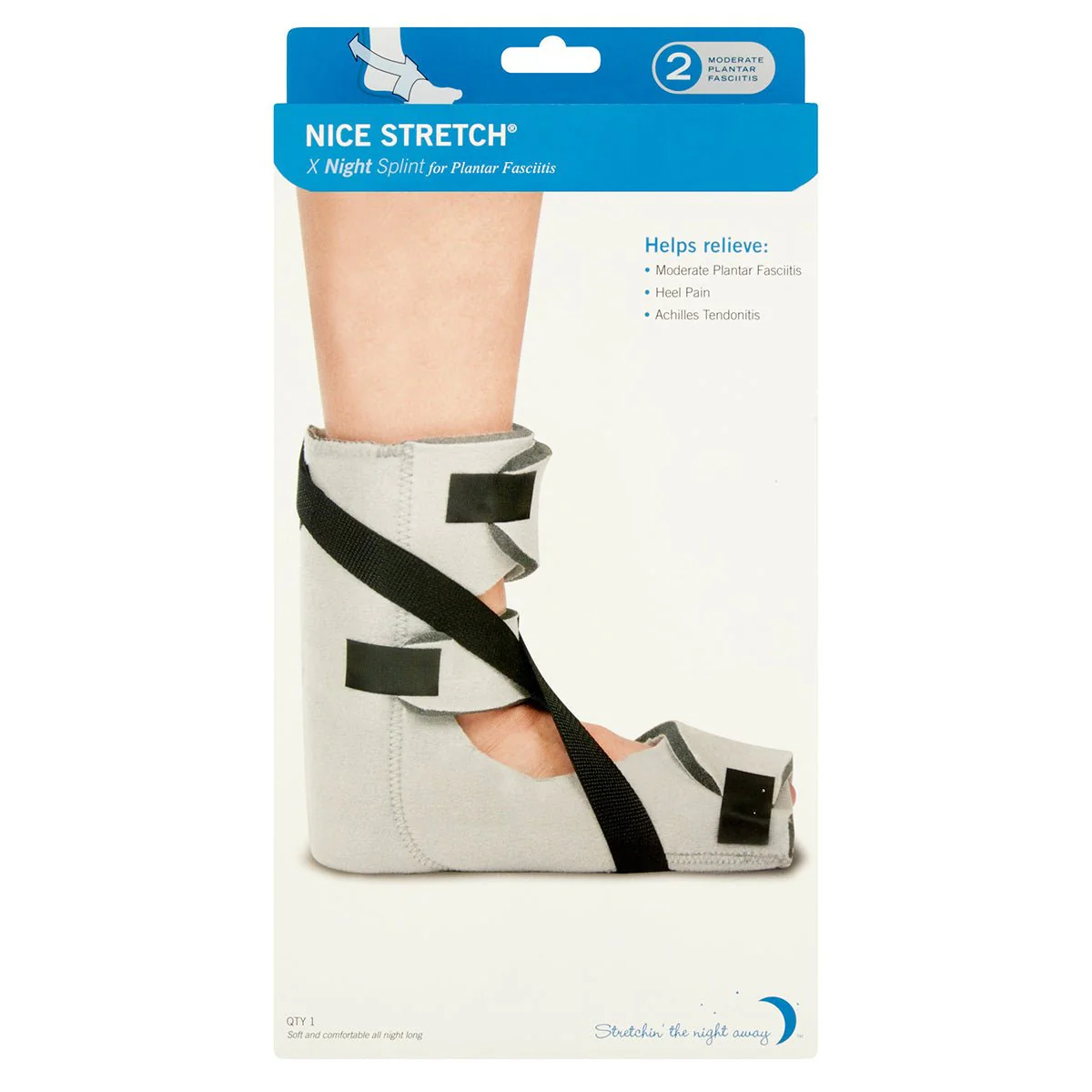 Nice Stretch X Patented Plantar Fasciitis Collapsible Night Splint - Low profile - Image 3