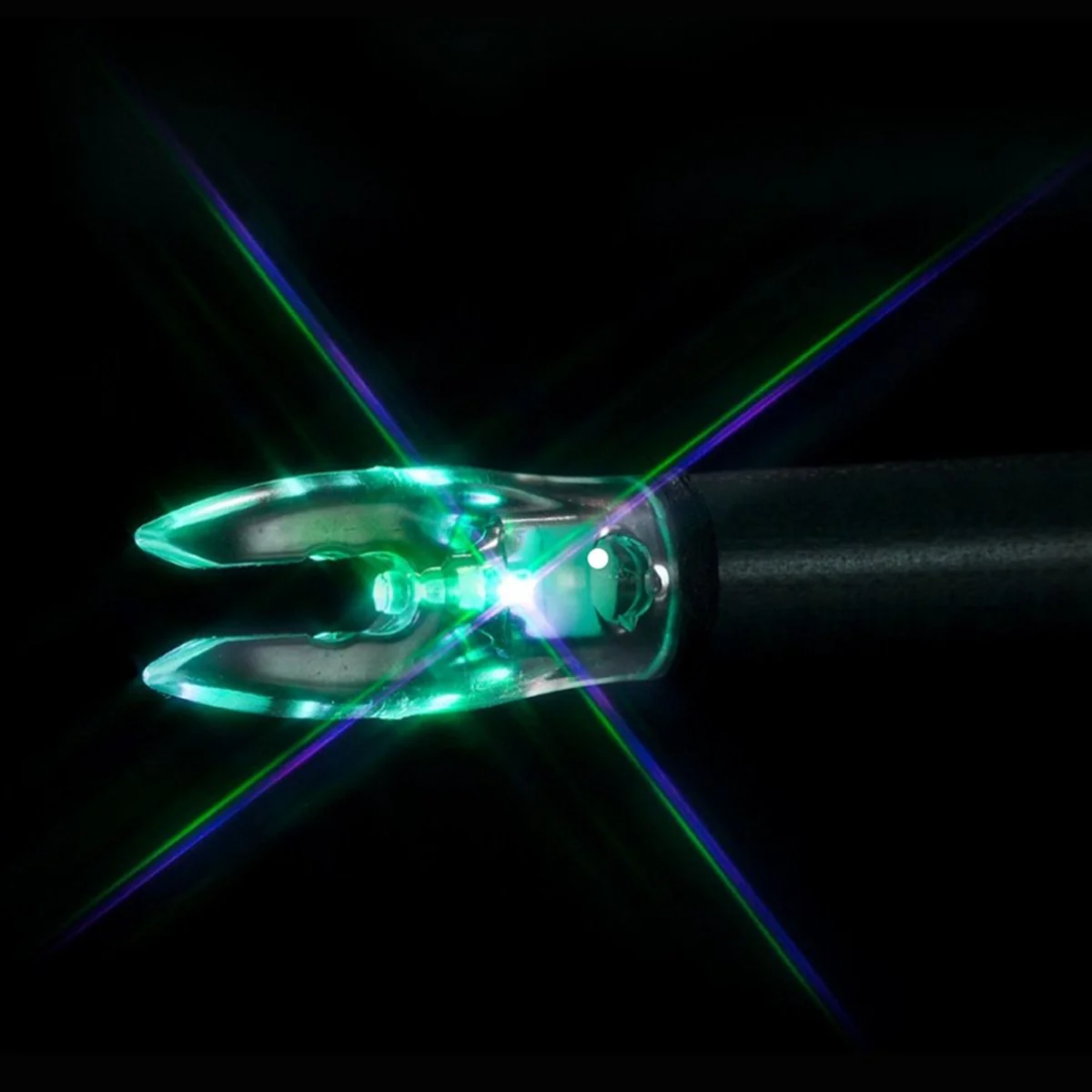 Nockturnal Fit Universal Size Strobing Blue and Green Lighted Nock 3-Pack - Image 2
