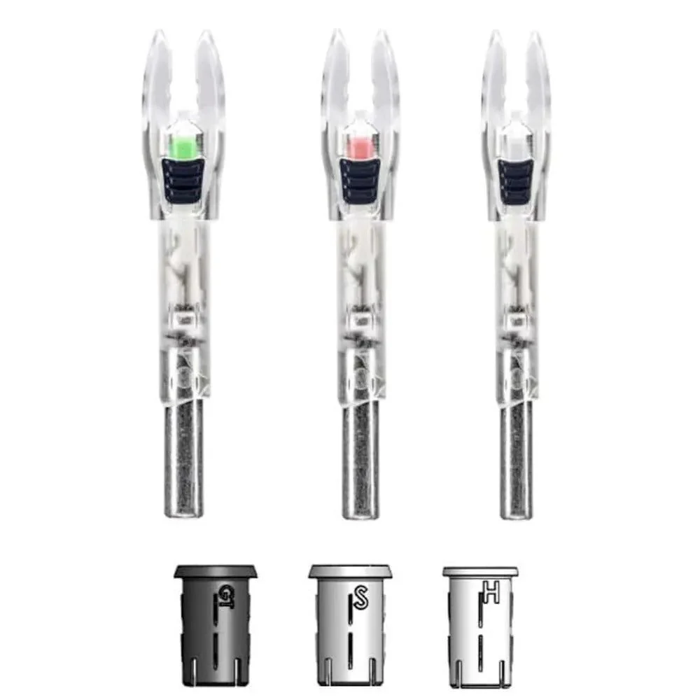 Nockturnal Shift Universal Strobing Red/Green Lighted Nock 3-Pack