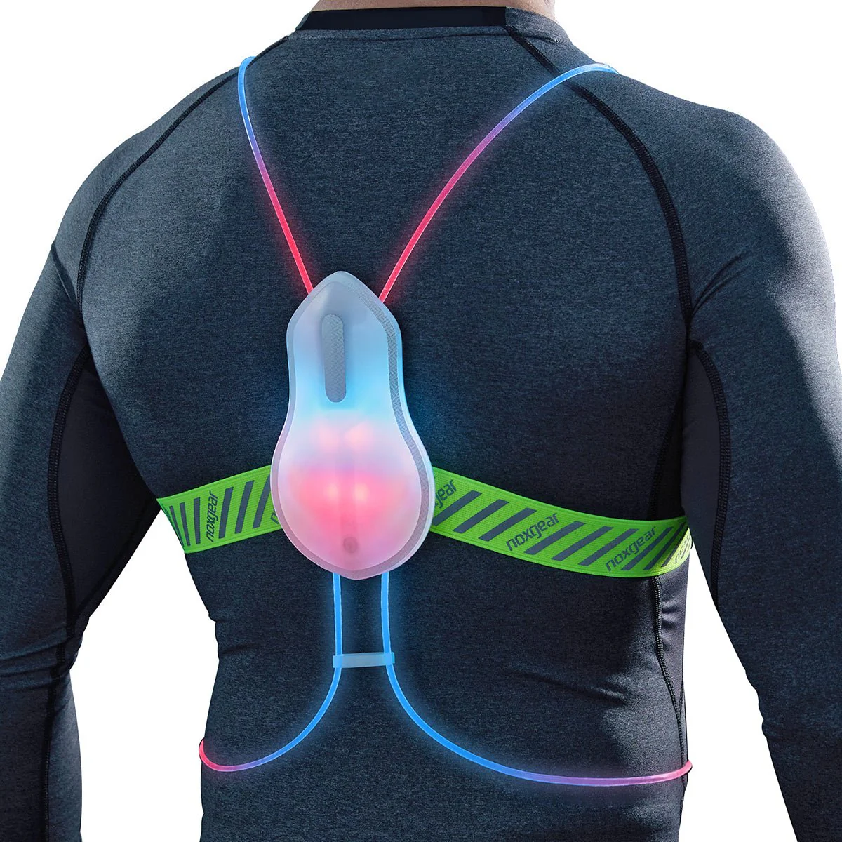 Noxgear Tracer2 360 Visibility Multicolor Reflective LED Running Vest