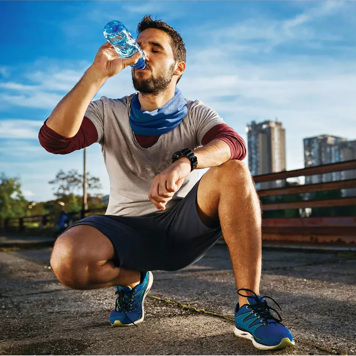 Perfect Fitness Perfect Cooling Neck Gaiter - Blue - Image 5