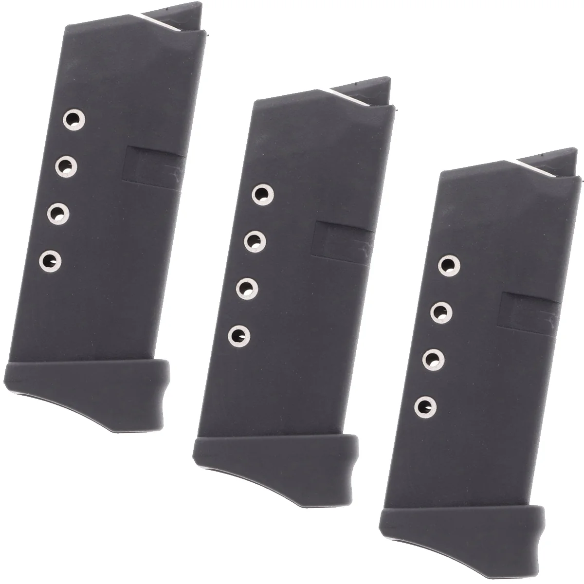 ProMag (3 Pack) 6-Round Magazine for GLOCK Model 43 G43 9mm, GLK12, Black Polymer