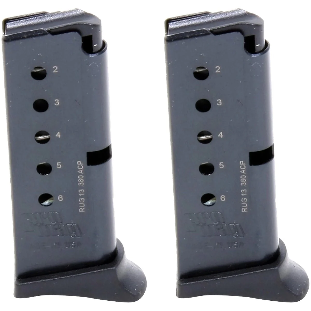 ProMag (2 Pack) Ruger LCP .380 ACP, 6-Round Magazine, RUG 13, Blue Steel