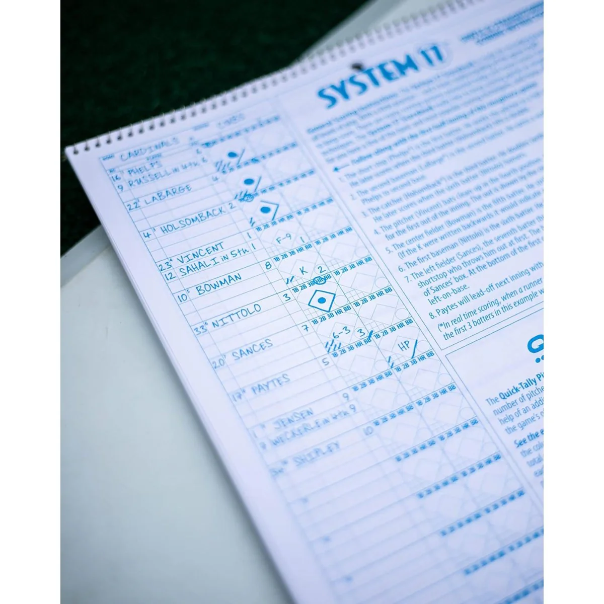 Rawlings System-17 Deluxe Baseball/Softball Scorebook - Image 4