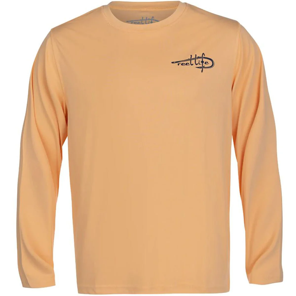 Reel Life Basic Wave UV Long Sleeve Performance T-Shirt - Apricot Wash