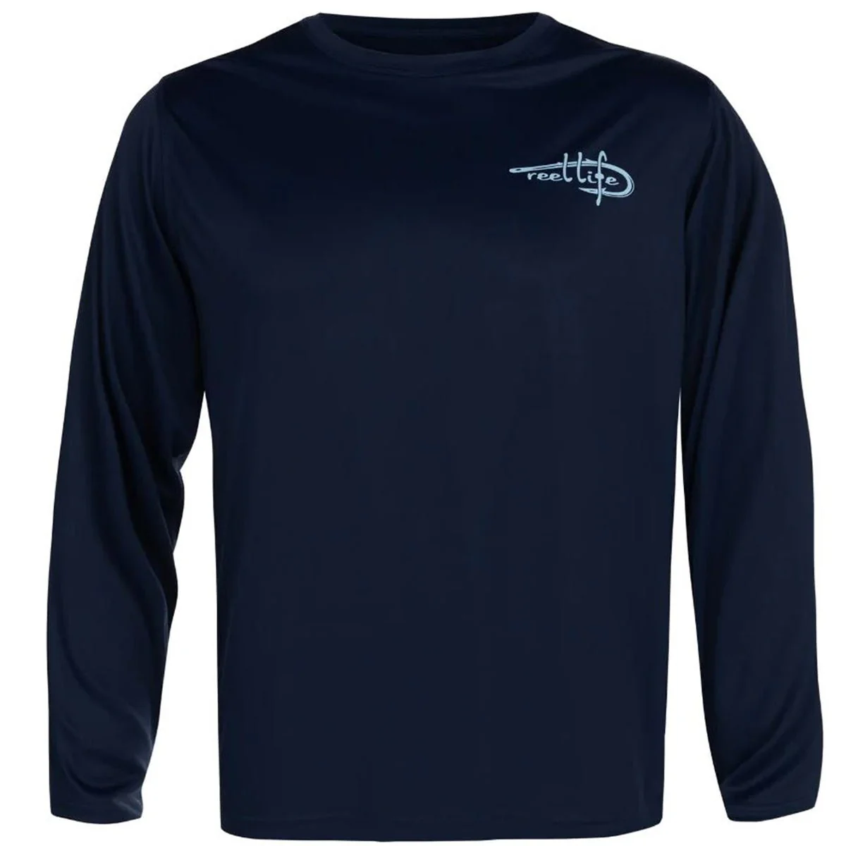 Reel Life Bold Face Mahi UV Long Sleeve Performance T-Shirt - Dress Blues