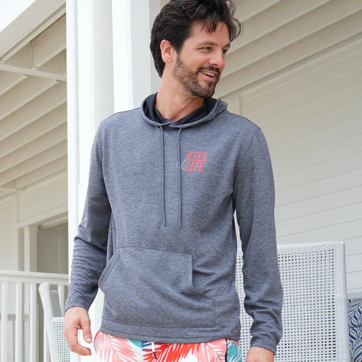Reel Life Destin Heathered Pullover Hoodie - Image 3
