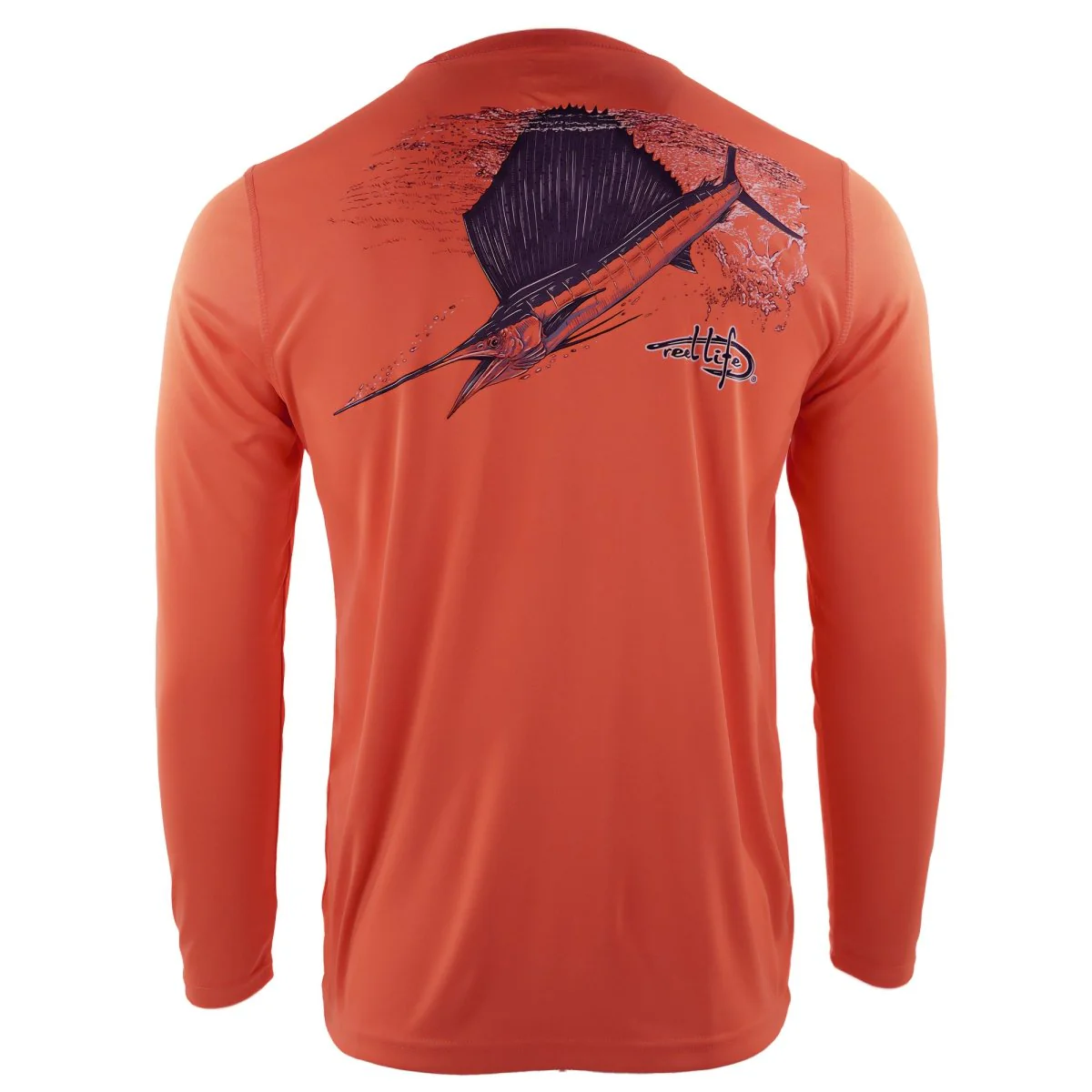 Reel Life Jax Beach Sail She Goes UV Long Sleeve T-Shirt - Coral - Image 2