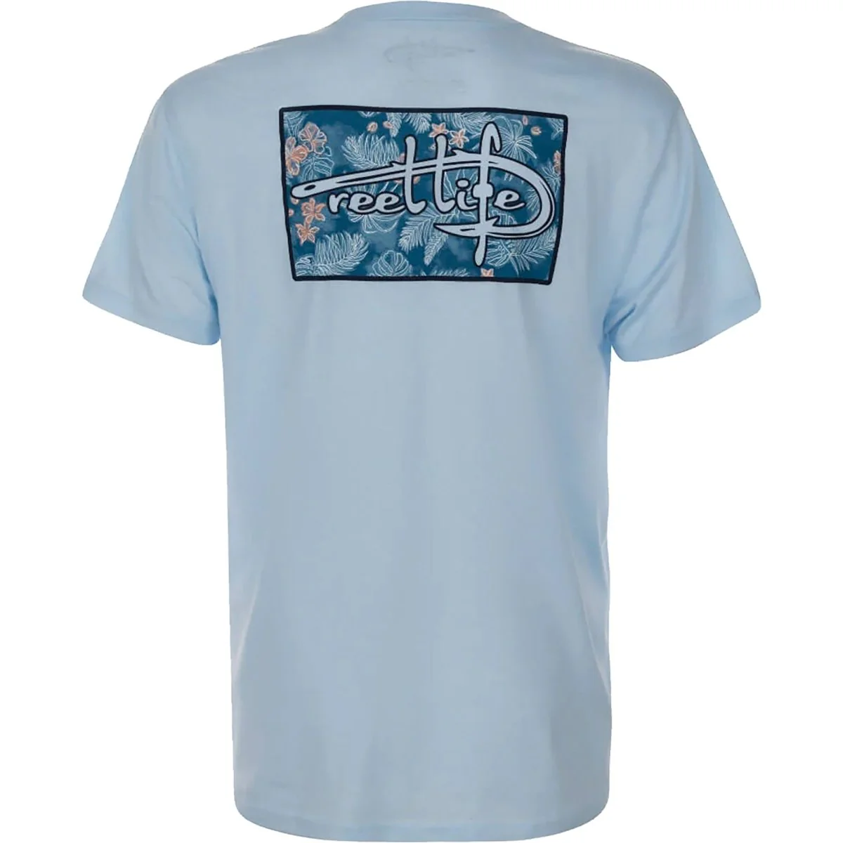 Reel Life Neptune Ocean Washed Dark Tropics Block T-Shirt - Omphalodes - Image 3