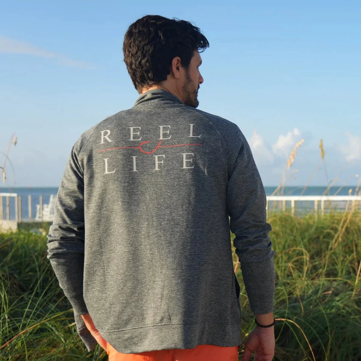 Reel Life Pompano Full Zip Jacket - Anthracite - Image 4