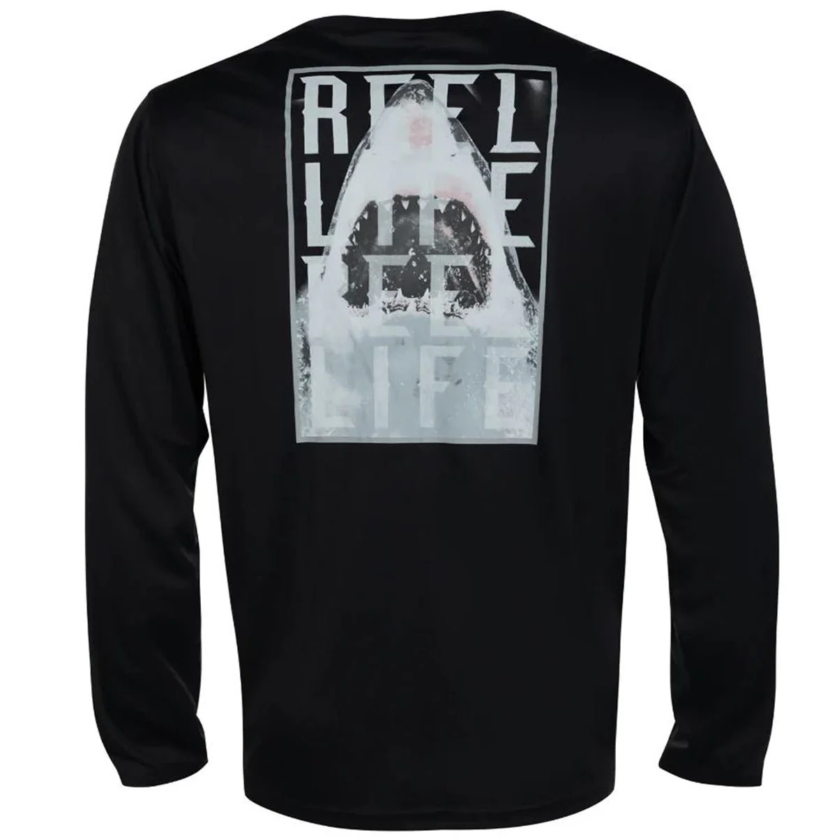 Reel Life Shark Attack UV Long Sleeve Performance T-Shirt - Anthracite - Image 2
