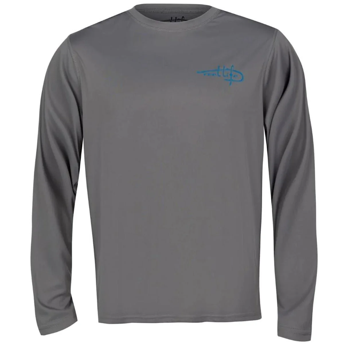 Reel Life Troll Skull UV Long Sleeve Performance T-Shirt - Silver Filigree
