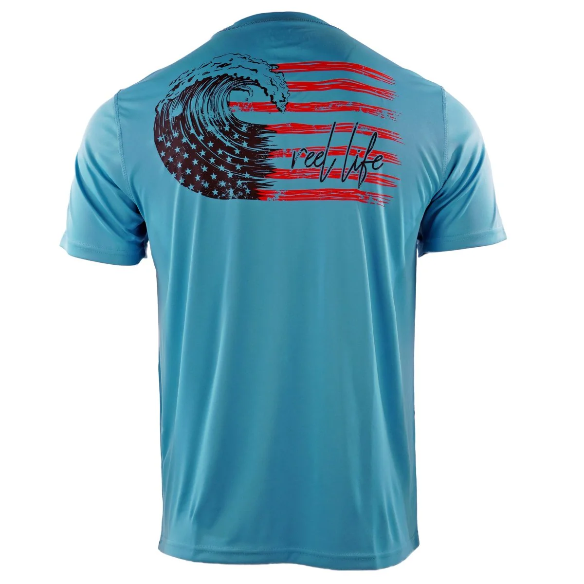 Reel Life United States of Wave UV T-Shirt - Horizion Blue - Image 2