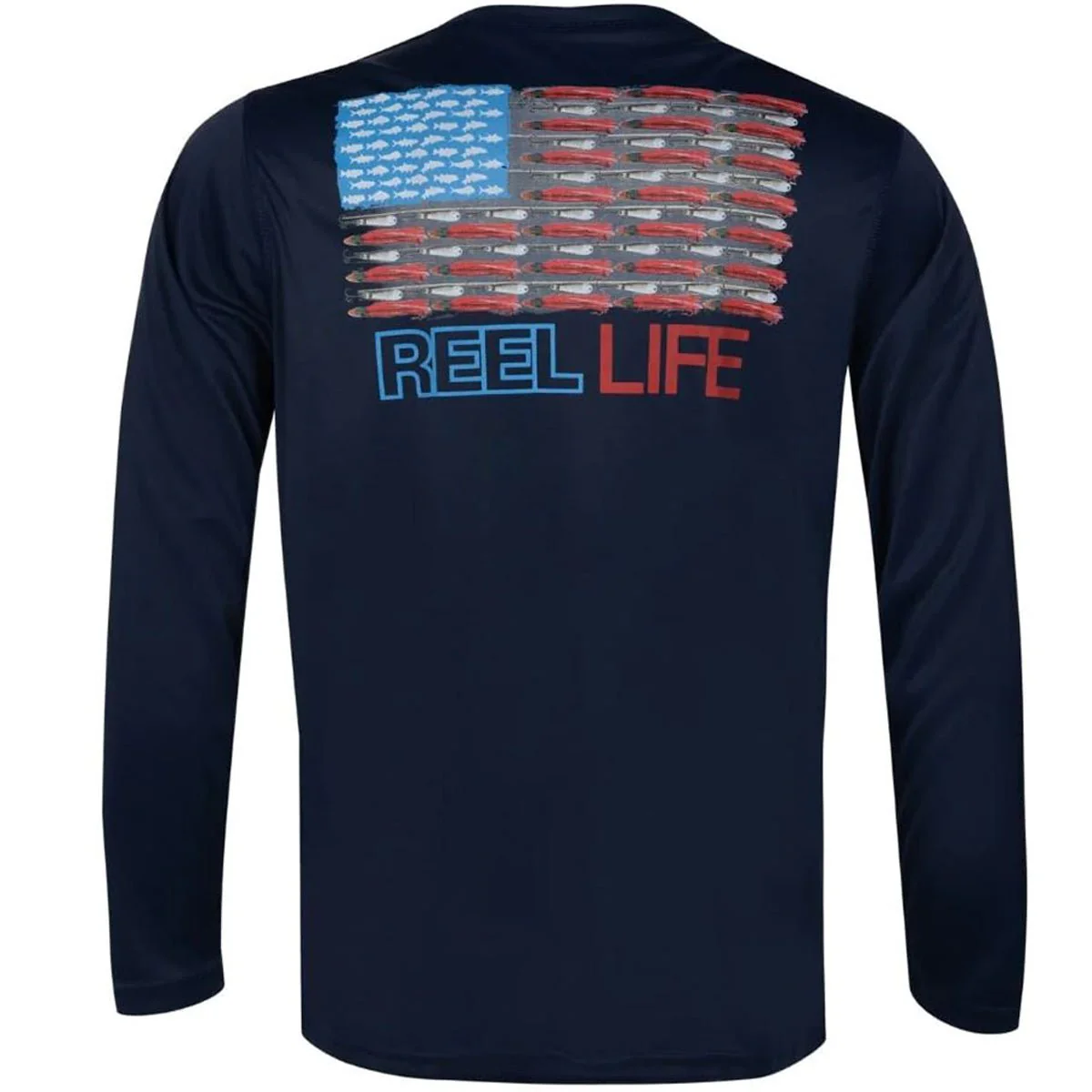Reel Life UV Long Sleeve Performance T-Shirt - Dress Blues - Image 2
