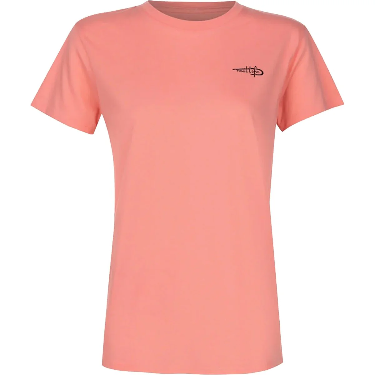 Reel Life Women's Mallow Trippy Surfer T-Shirt - Salmon Rose