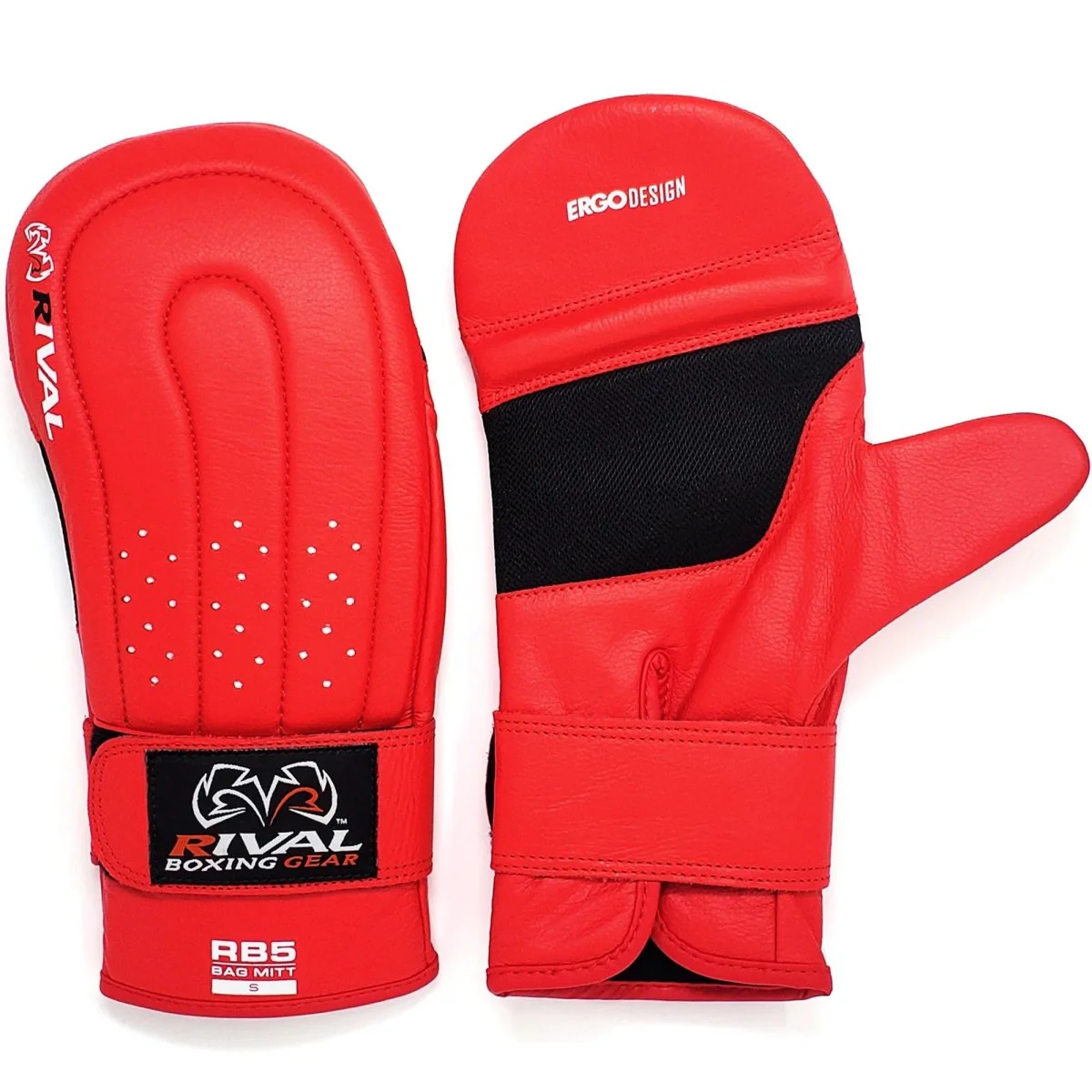 Rival Boxing RB5 Hook and Loop Leather Training Bag Mitts - Image 12