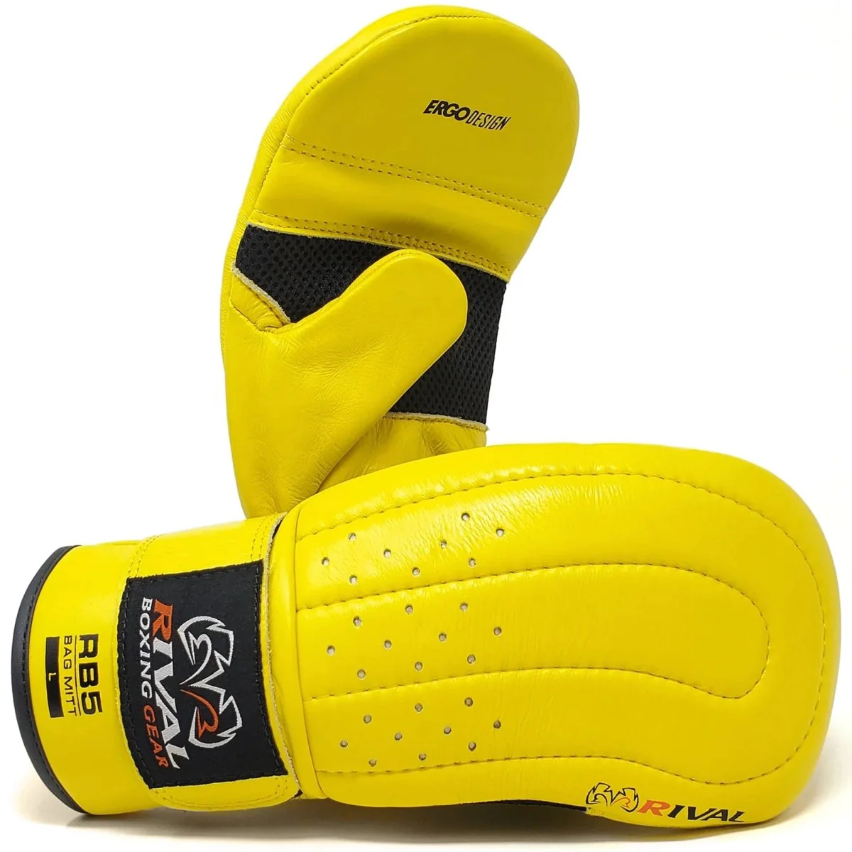 Rival Boxing RB5 Hook and Loop Leather Training Bag Mitts - Image 13