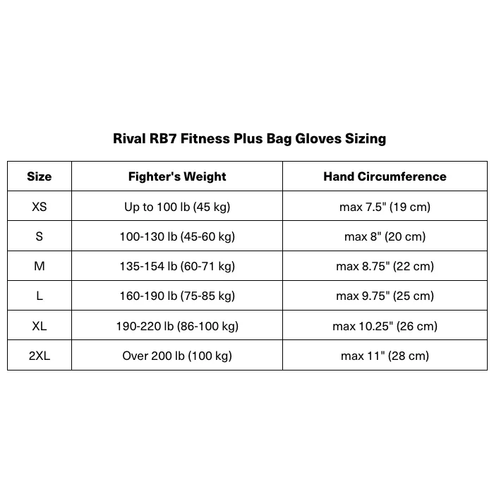 Rival Boxing RB7 Fitness Plus Hook and Loop Bag Gloves - Image 6