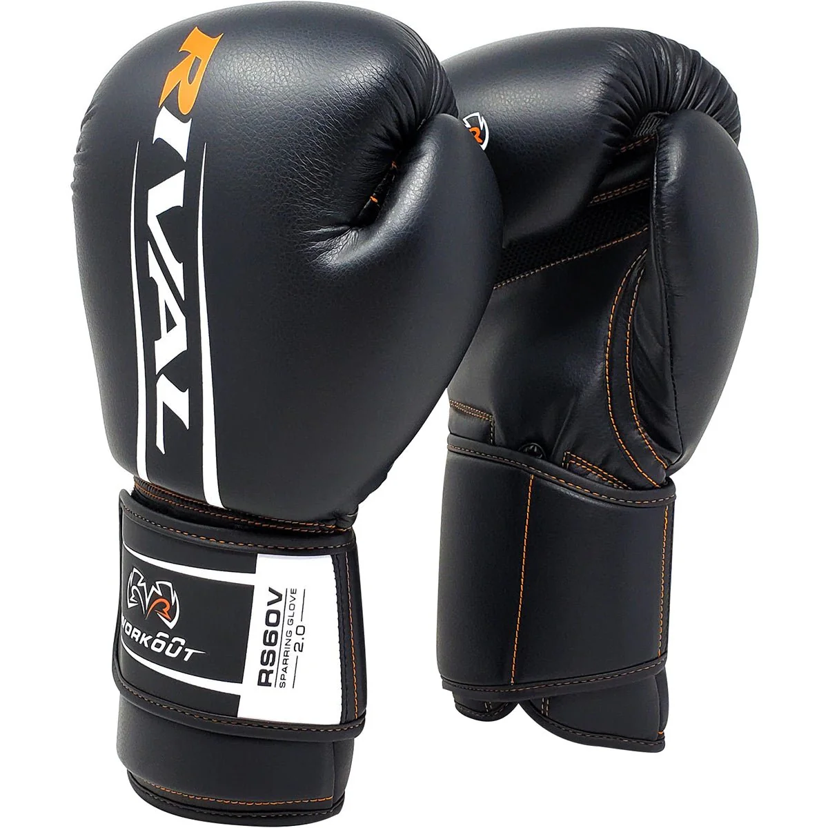 RIVAL Boxing RS60V Workout Hook and Loop Sparring Gloves 2.0 - Black - Image 3