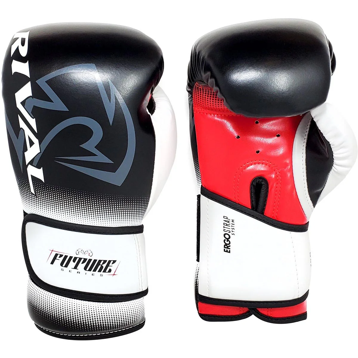 RIVAL Boxing Youth RS-FTR Future Hook and Loop Sparring Gloves - Black/Red/White - Image 2
