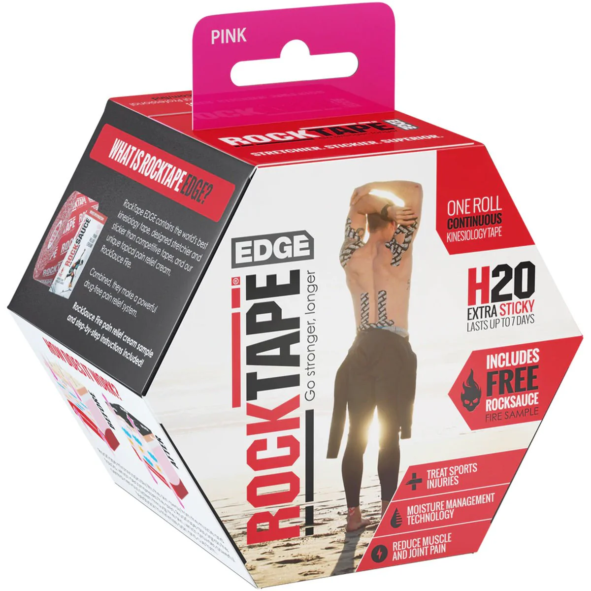RockTape 2" H2O Edge Uncut Kinesiology Tape - Image 3