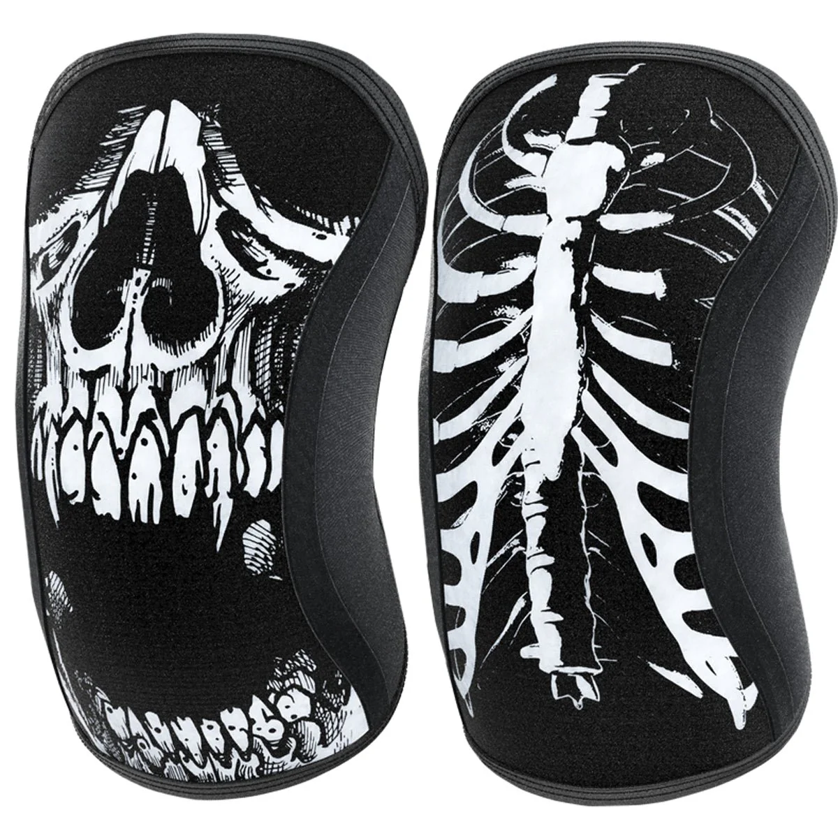RockTape Assassins Compression Knee Support Sleeves - Skull