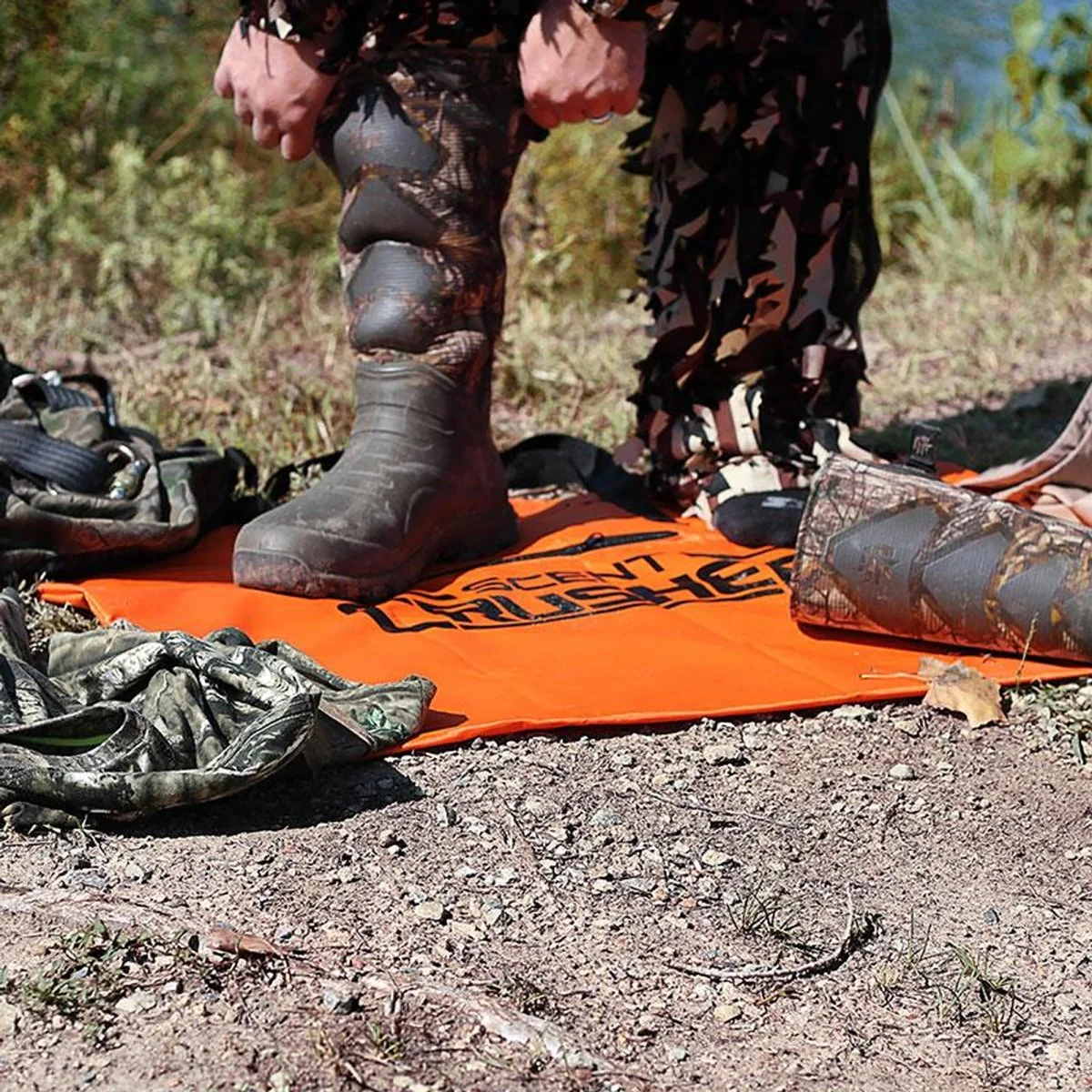 Scent Crusher Multi-Use Scent-Free Mat Bag - Orange - Image 3