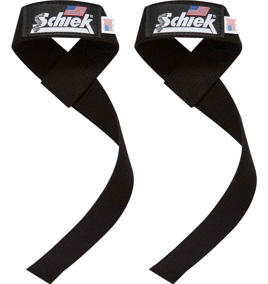 Schiek Sports Model 1000-BLS2 Extra-Wide 20" Basic Lifting Straps - Black - Image 2