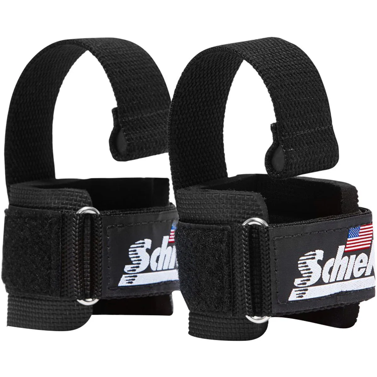 Schiek Sports Model 1000-DLS Deluxe Dowel Lifting Straps - Black