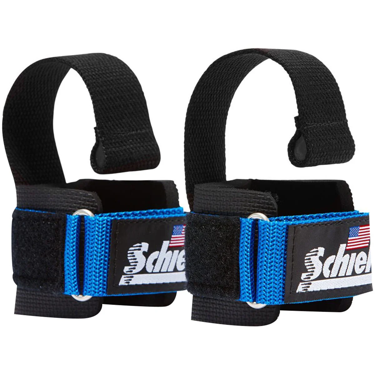 Schiek Sports Model 1000-DLS Deluxe Dowel Lifting Straps - Blue