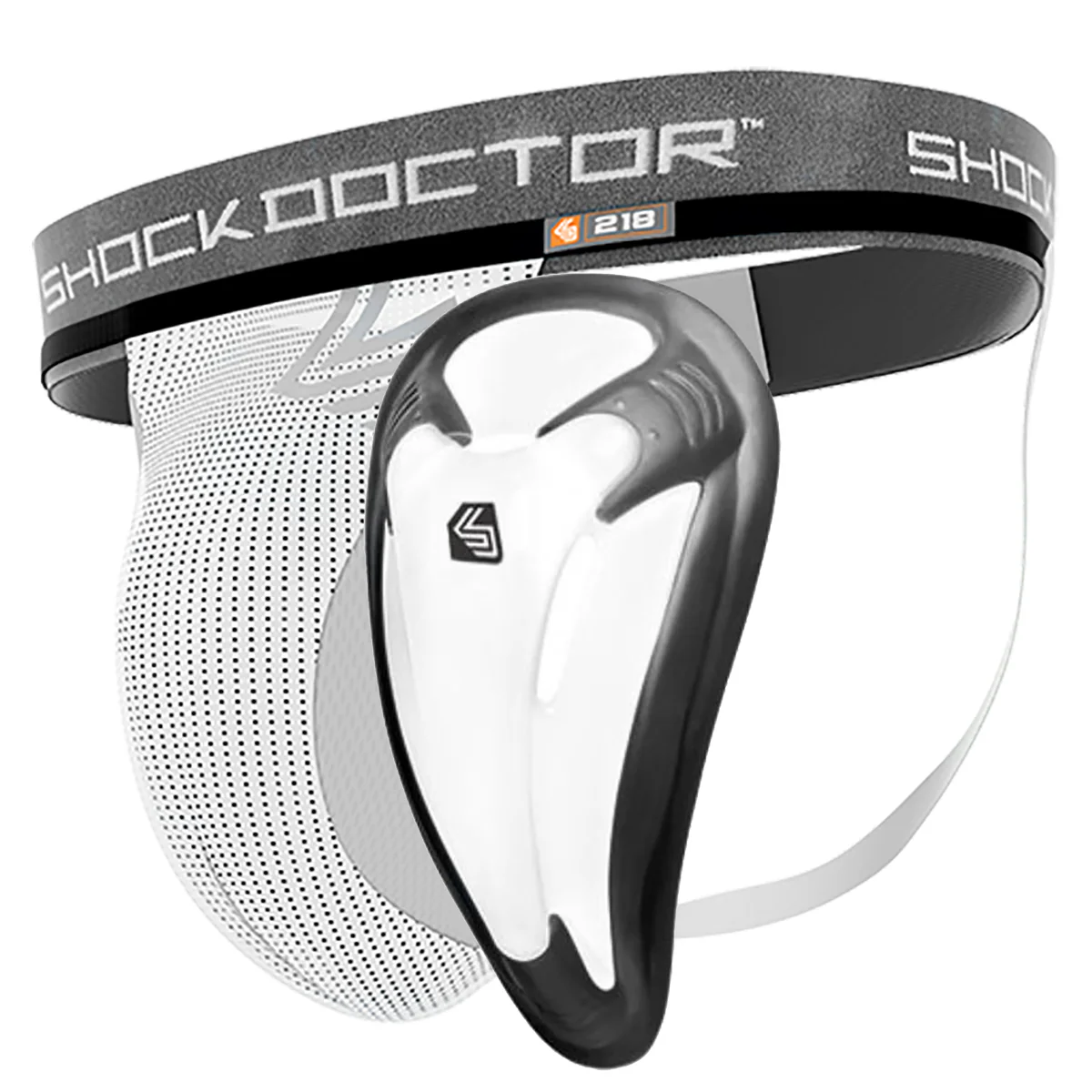 Shock Doctor Core Athletic Supporter with Bio-Flex Cup - White
