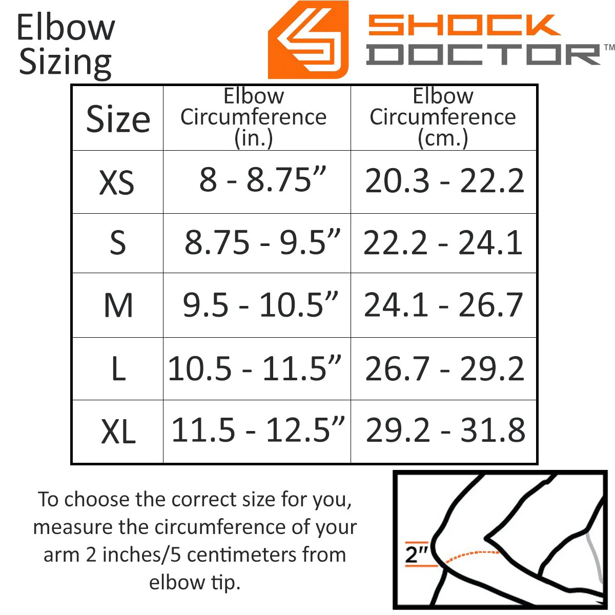 Shock Doctor Elbow Compression Sleeve with Extended Coverage - Black - Image 4