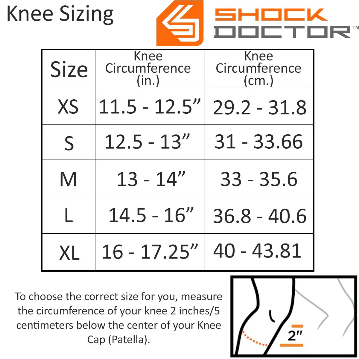 Shock Doctor Knee/Patella Support Wrap with Dual Strap Compression - Black - Image 2