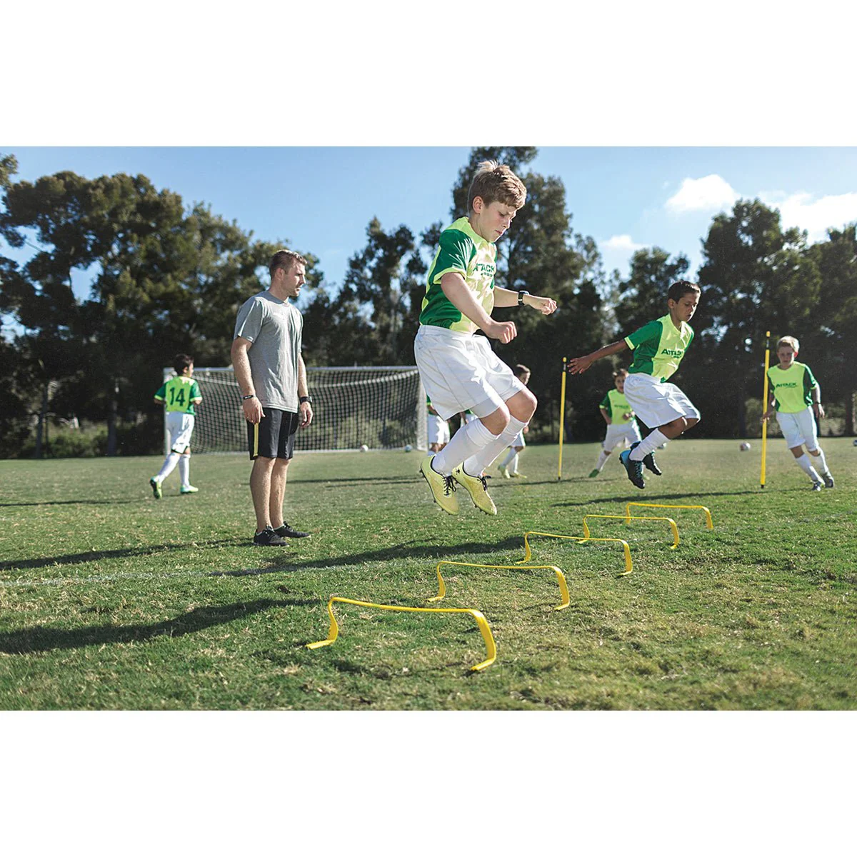 SKLZ 6-Pack Footwork and Agility Training Hurdles - Yellow - Image 3