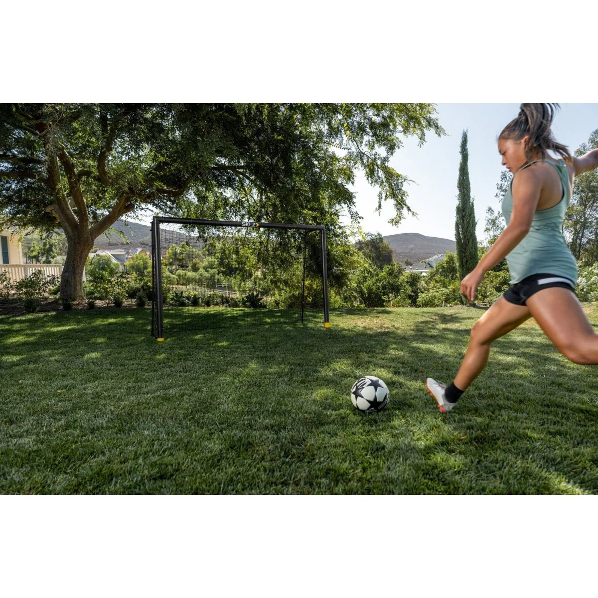 SKLZ 8.5' x 5' Soccer Trainer Goal - Black - Image 3