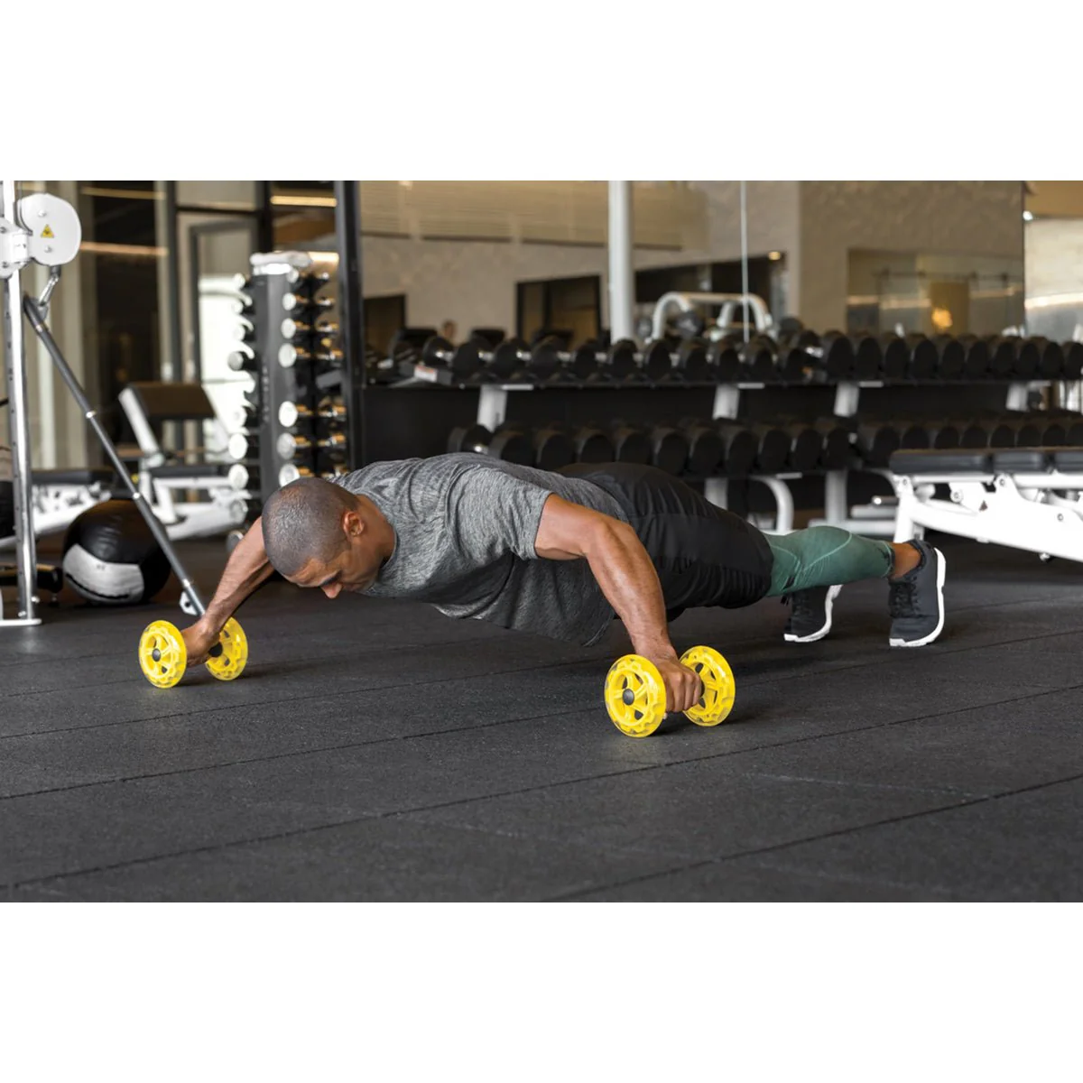 SKLZ Core Wheels Dynamic Strength Trainer - Yellow - Image 3