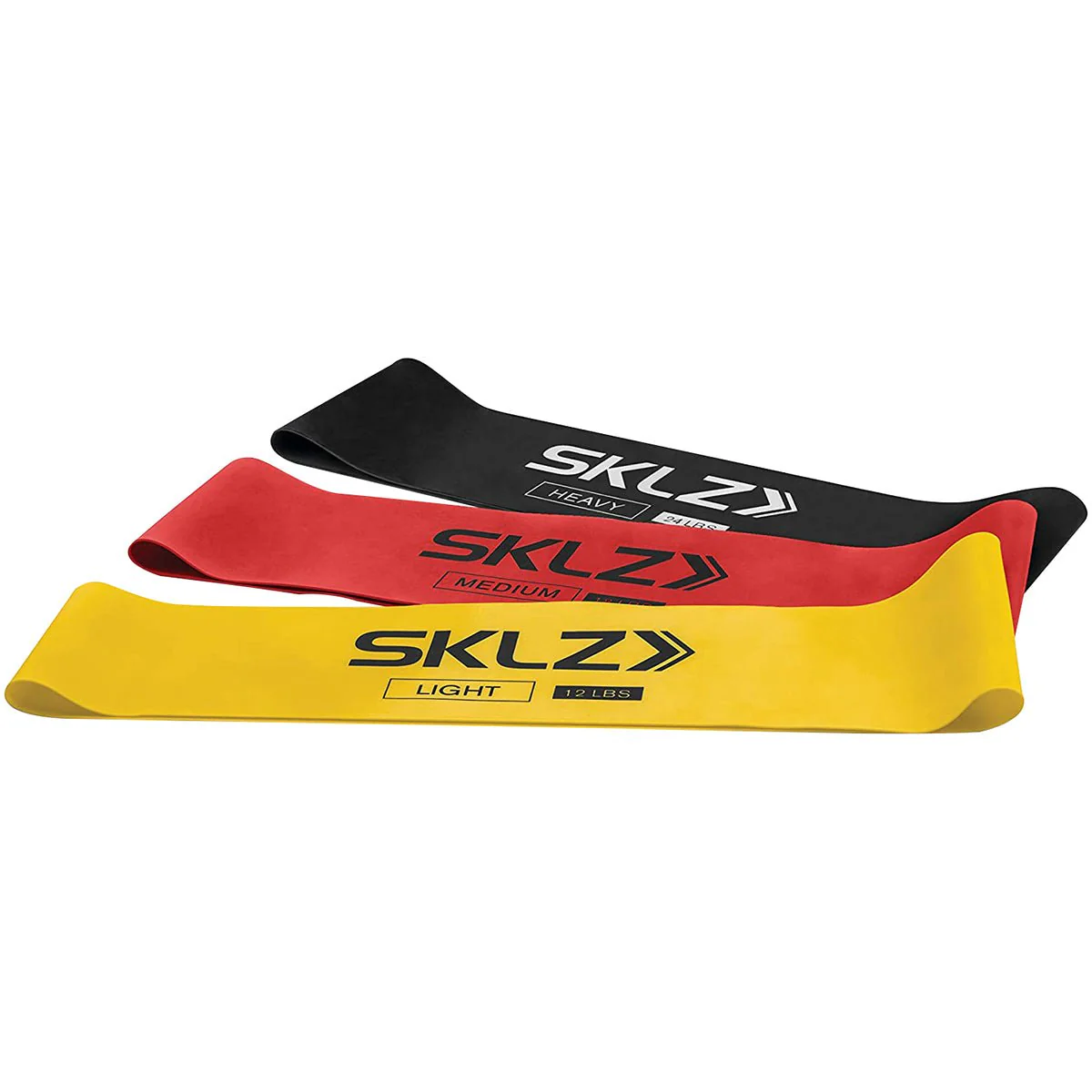 SKLZ Elite Mini Exercise Resistance Bands 3-Pack - Red/Black/Yellow