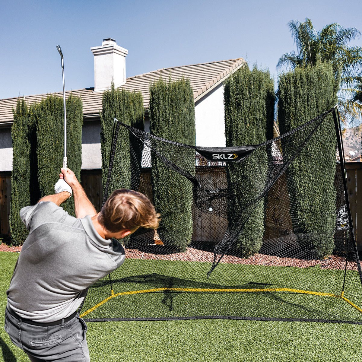 SKLZ Home Range 10' x 7' Golf Net - Black/Yellow - Image 4