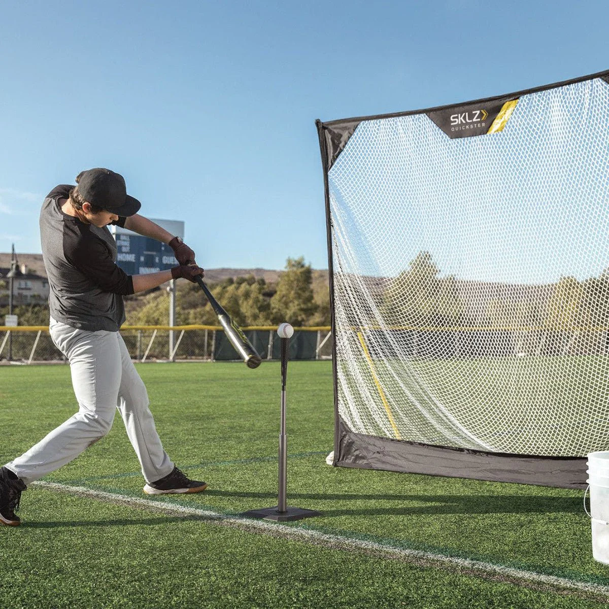 SKLZ Pro Tee Elite Baseball Training Aid - Gray - Image 3
