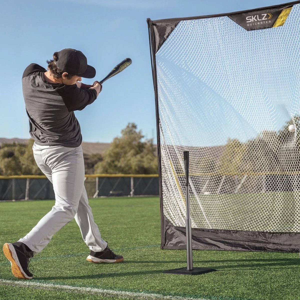 SKLZ Pro Tee Elite Baseball Training Aid - Gray - Image 4